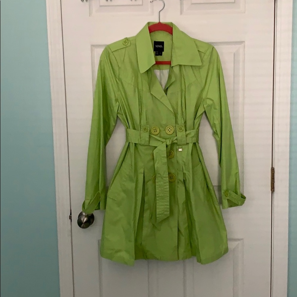 Spring green trench coat